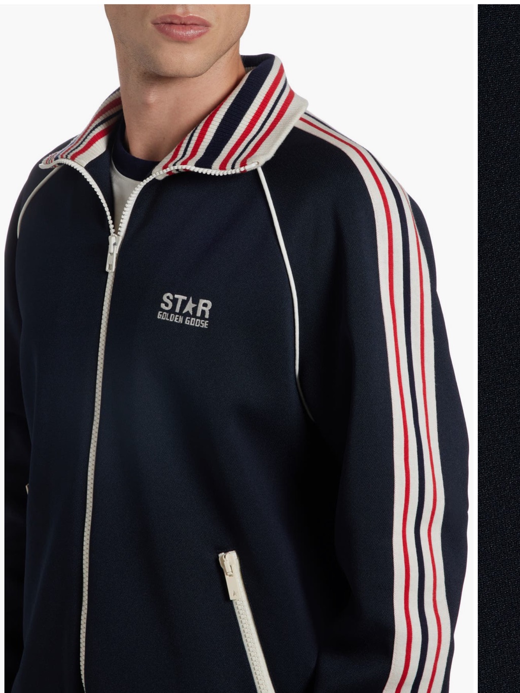 Golden Goose Stripe Trim Raglan Sleeve Track Jacket